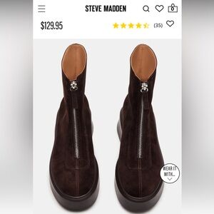 Steve Madden NWT Jones Chocolate Brown Suede Boots